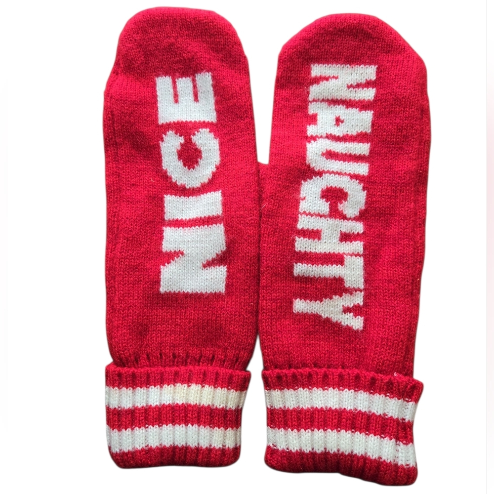 Target Red and White Mittens